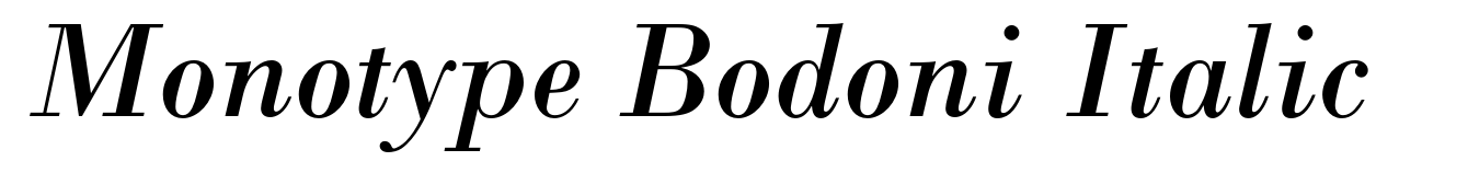 Monotype Bodoni Italic